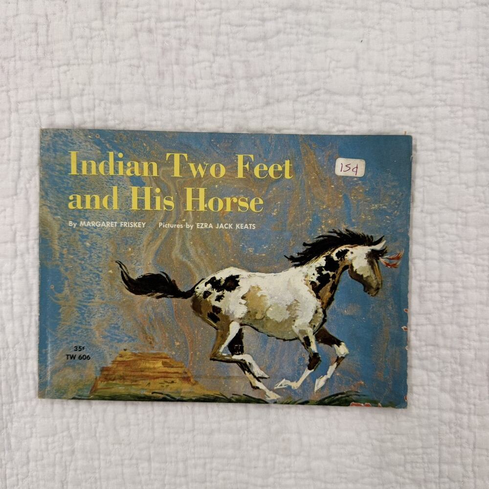 Indian Two Feet and His Horse, Margaret Friskey, Ezra Jack Keats, 1966, Vintage